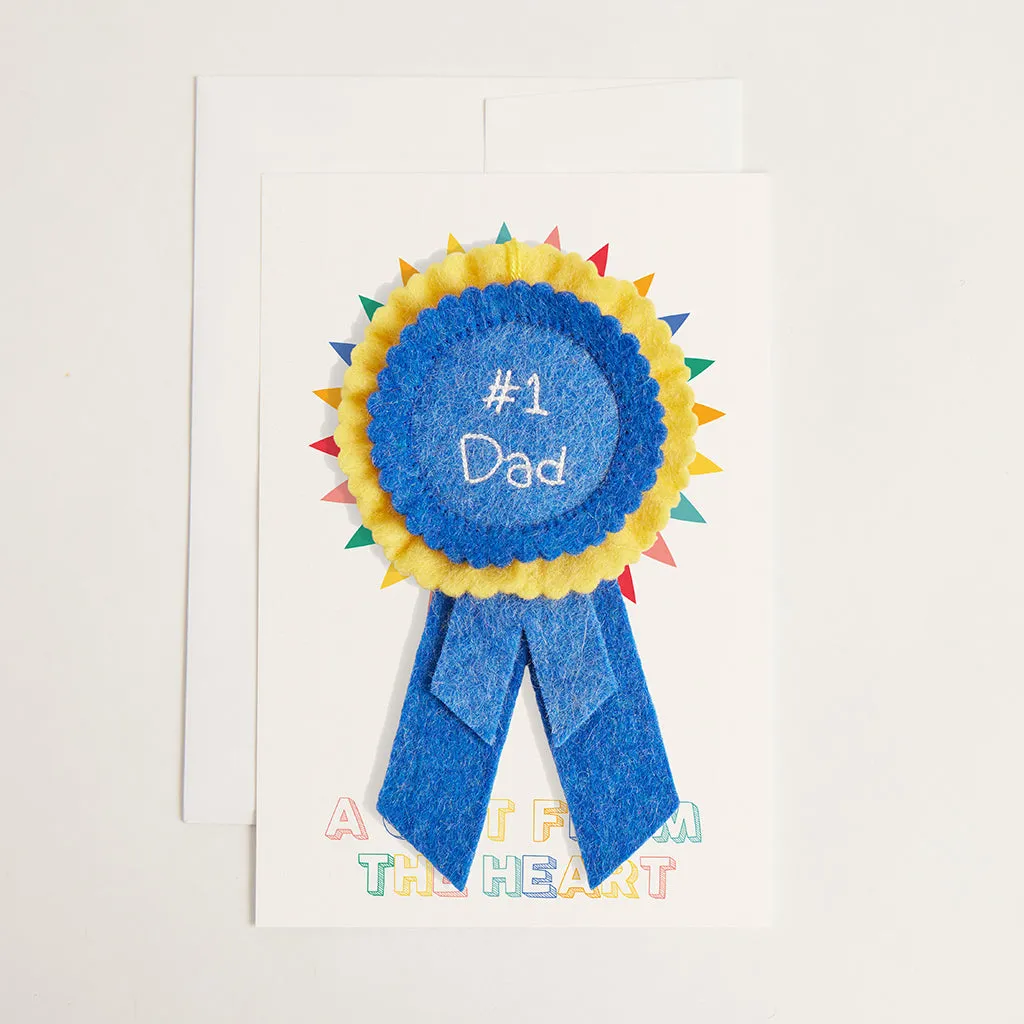 #1 Dad Ribbon Badge