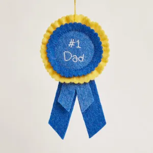 #1 Dad Ribbon Badge