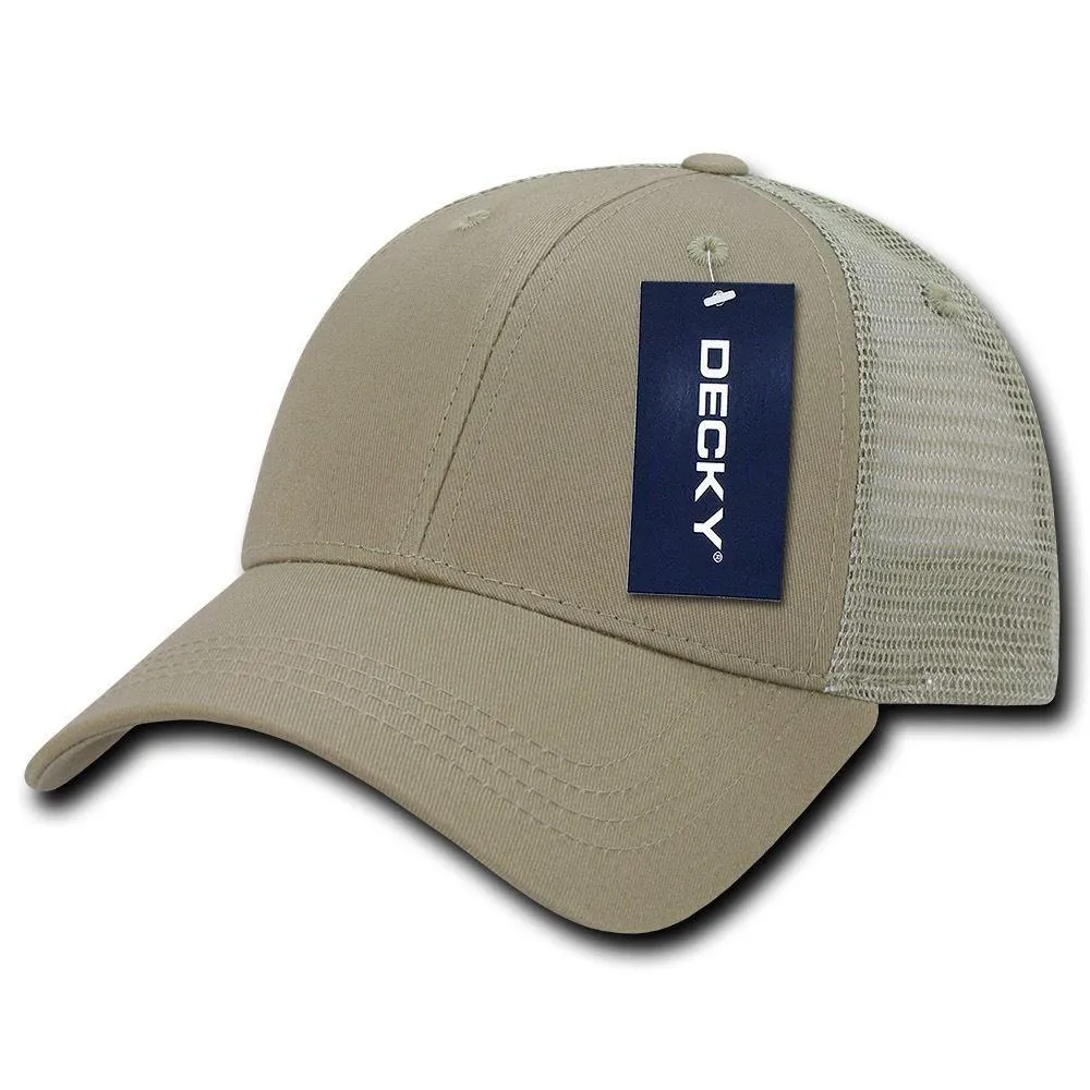 1 Dozen Decky 6 Panel Low Crown Mesh Golf Dad Caps Hats Wholesale Lots!!