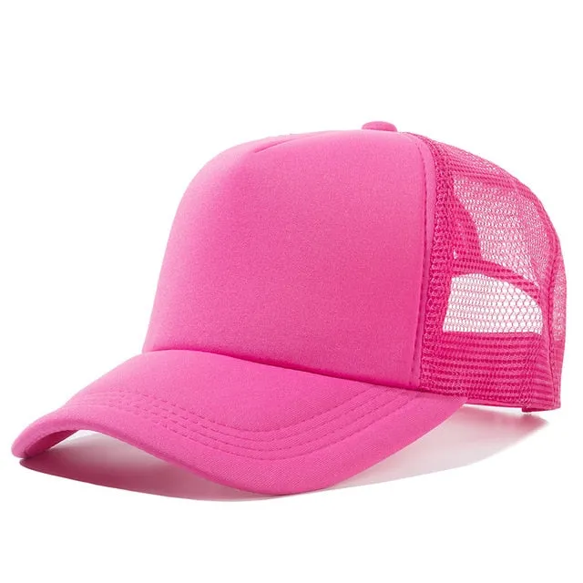 1 PCS Unisex Casual Plain Mesh Baseball Cap