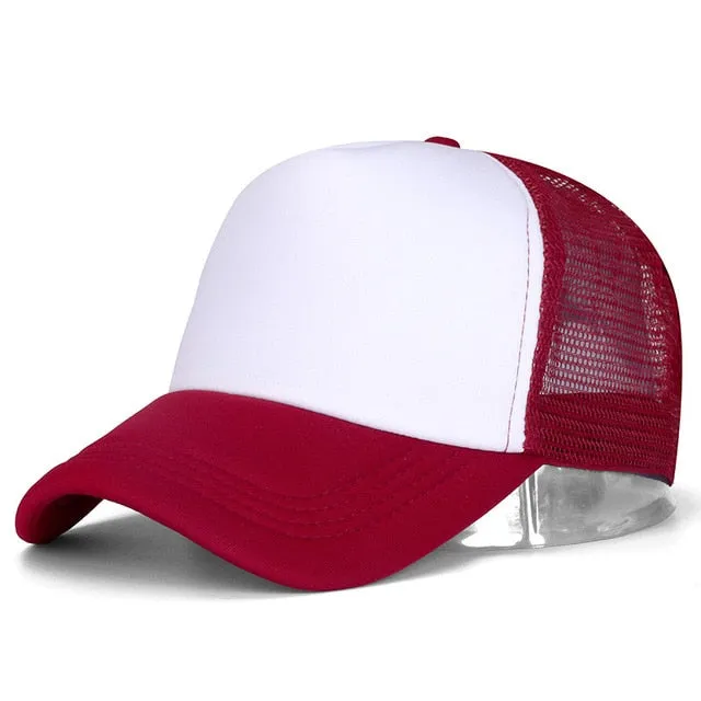 1 PCS Unisex Casual Plain Mesh Baseball Cap