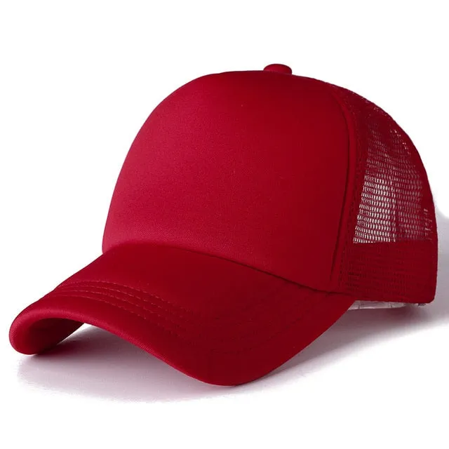 1 PCS Unisex Casual Plain Mesh Baseball Cap