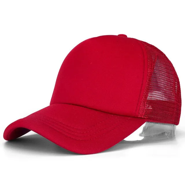 1 PCS Unisex Casual Plain Mesh Baseball Cap