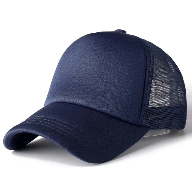 1 PCS Unisex Casual Plain Mesh Baseball Cap