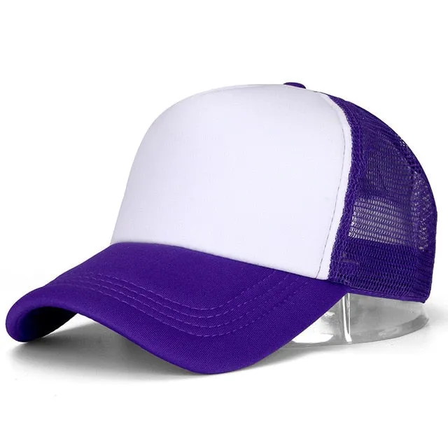 1 PCS Unisex Casual Plain Mesh Baseball Cap