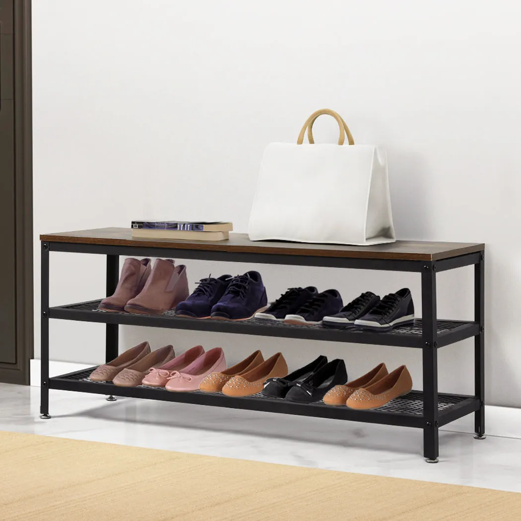 100cm 3-Tier Shoe Rack Bench