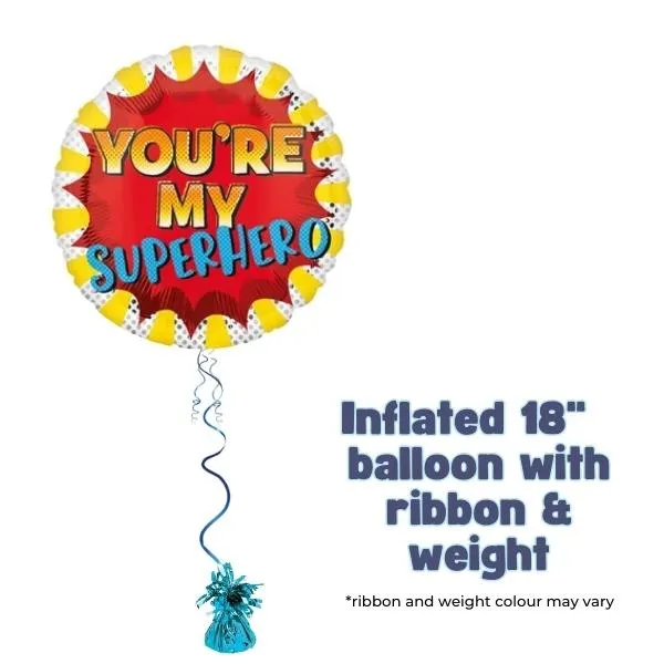 18" You're My Superhero Comic Foil Balloon