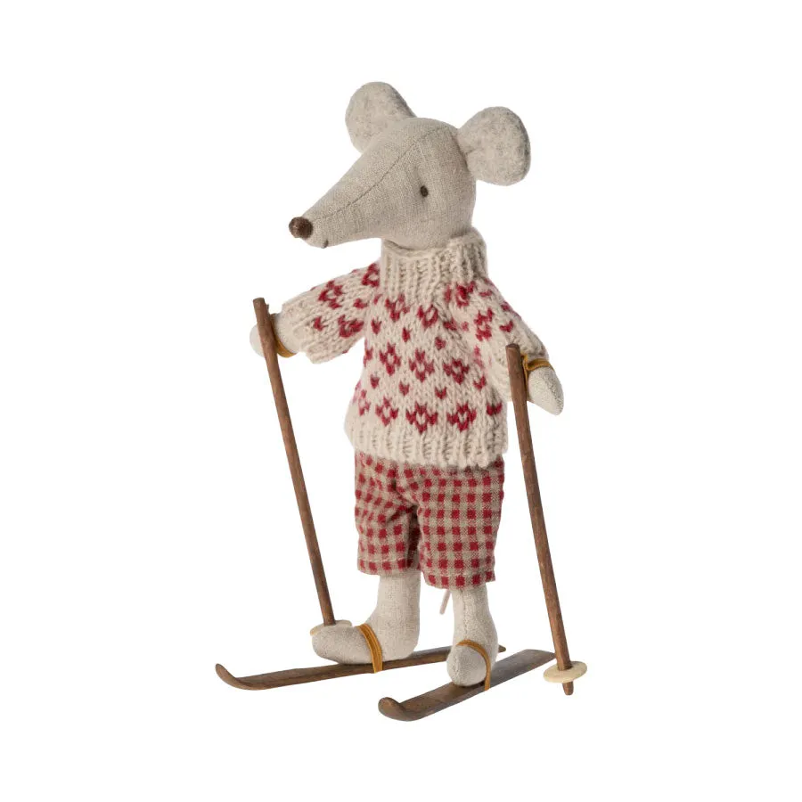 2023 Maileg Mum and Dad Mouse Ski & Poles