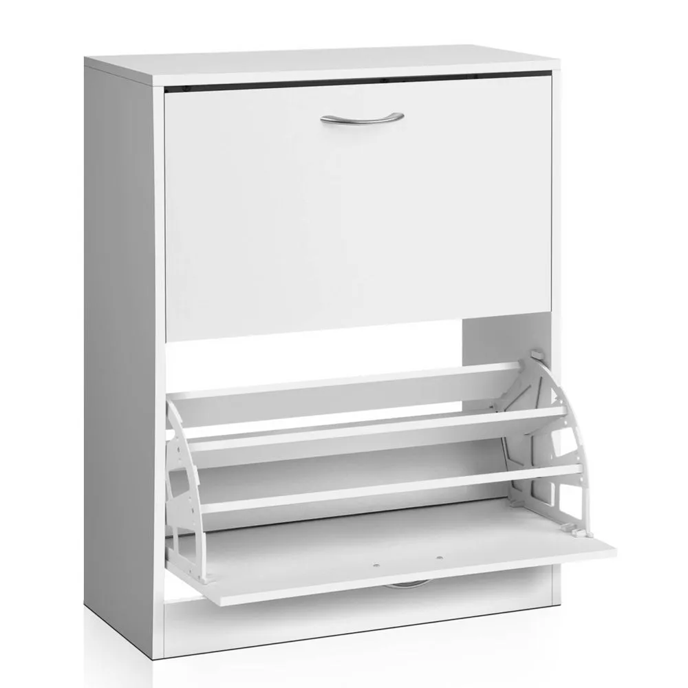 24-Pair Adjustable Shoe Cabinet with Dual Compartments - Artiss