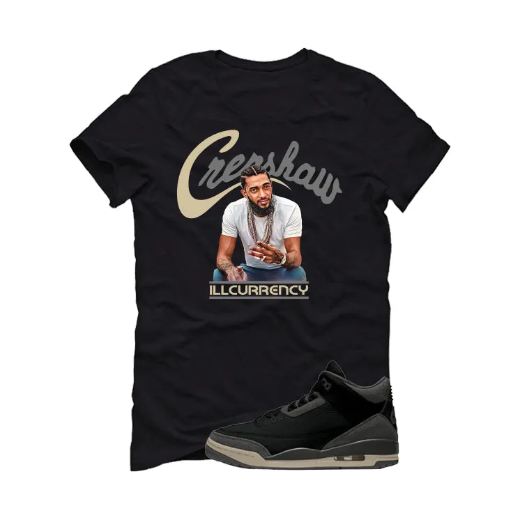 A Ma Maniere x Air Jordan 3 Black Black T-Shirt (Crenshaw)| illcurrency