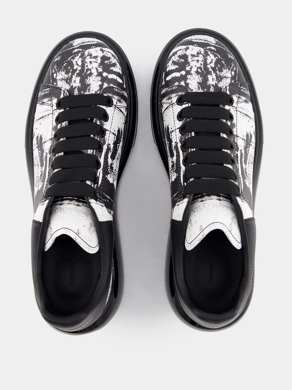 Abstract Print Translucent Sneakers