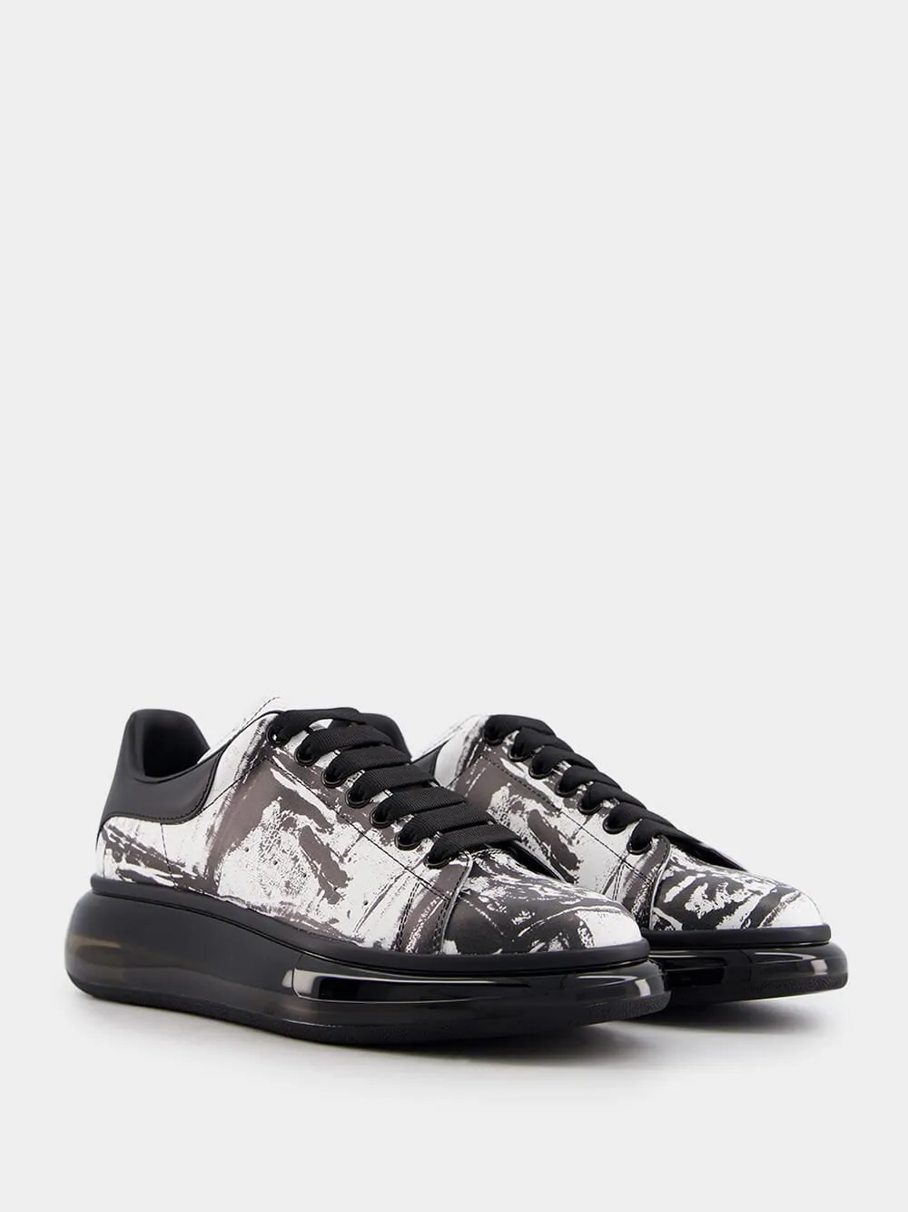 Abstract Print Translucent Sneakers