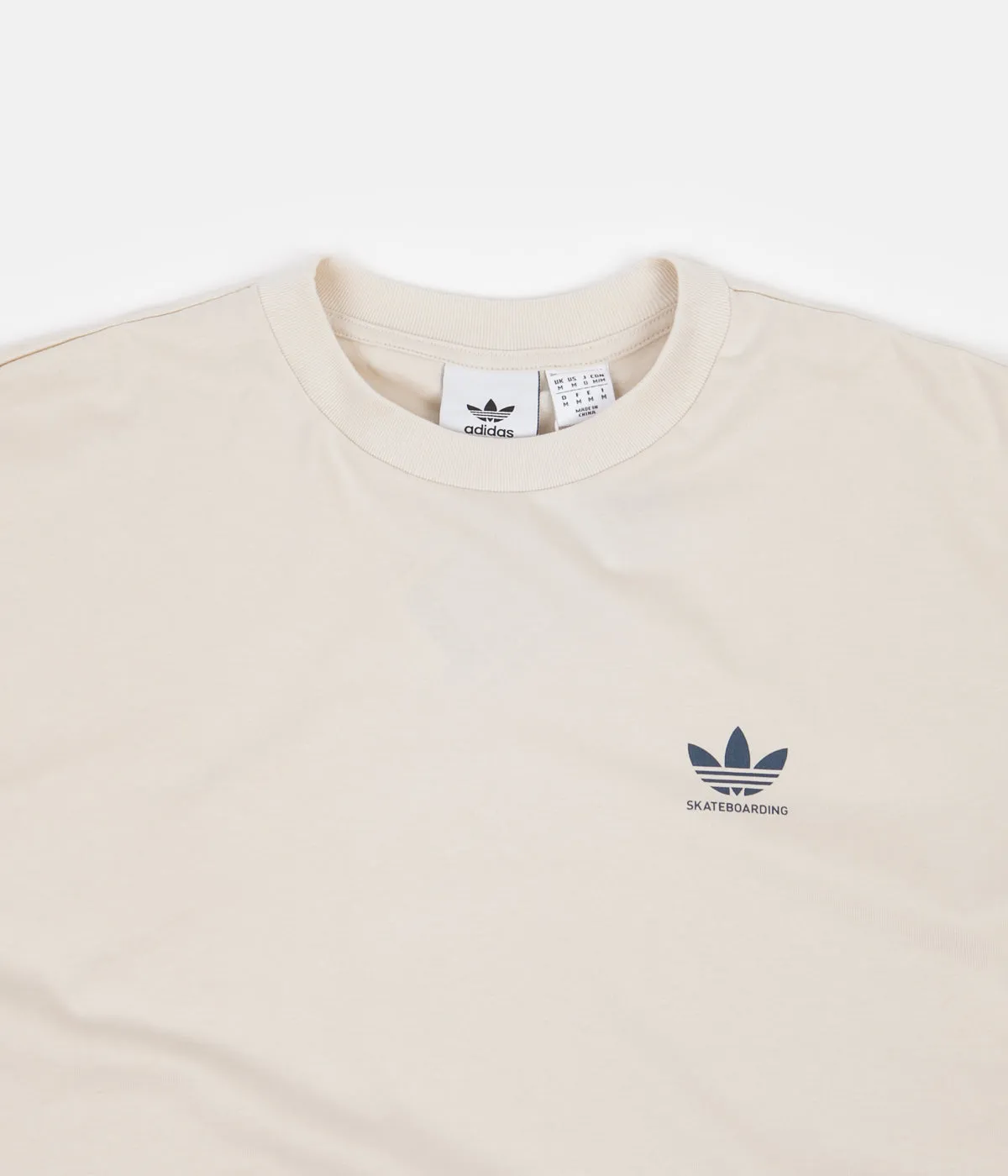 Adidas 2.0 Logo Long Sleeve T-Shirt - Halo Ivory