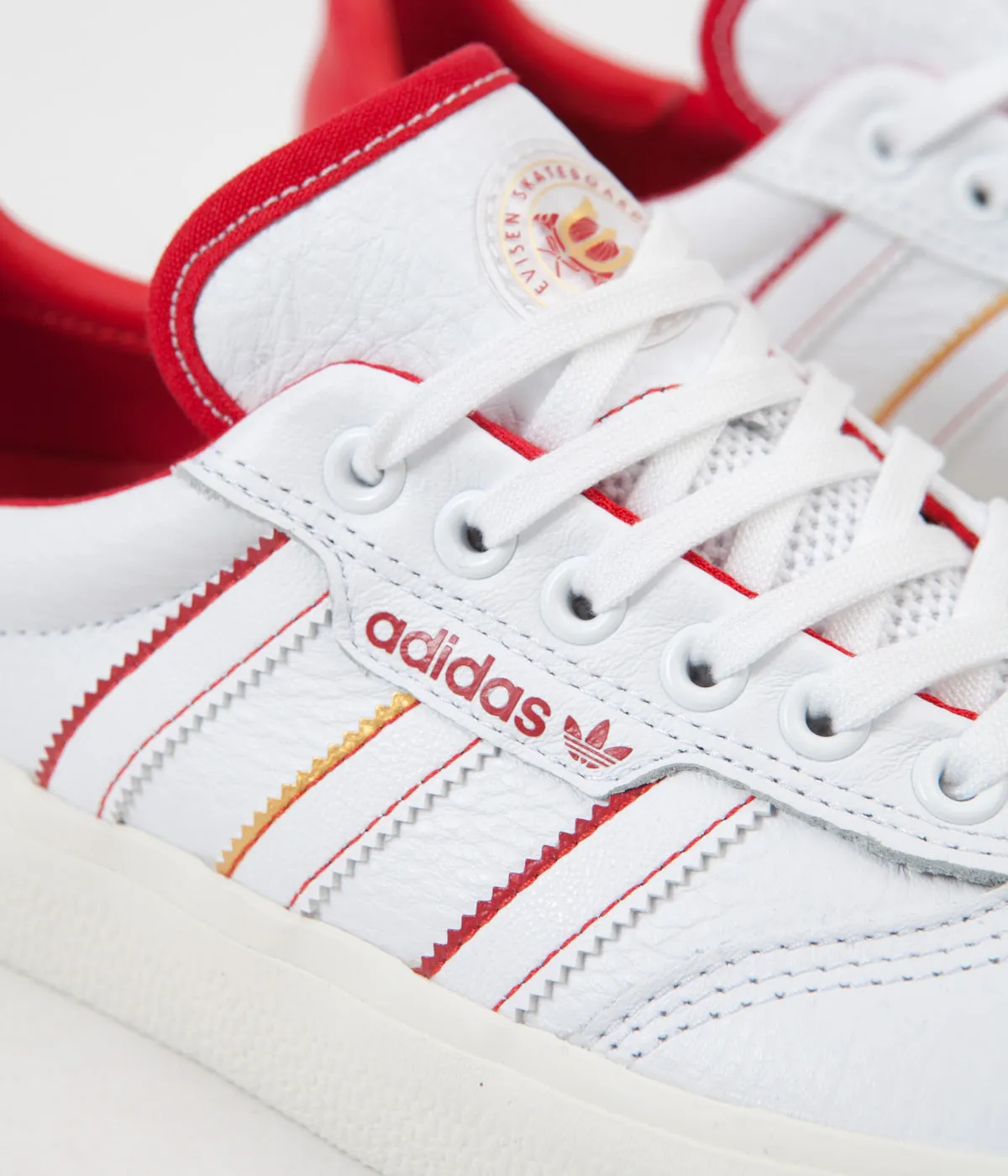 Adidas 3MC x Evisen Shoes - White / Scarlet / Gold Metallic