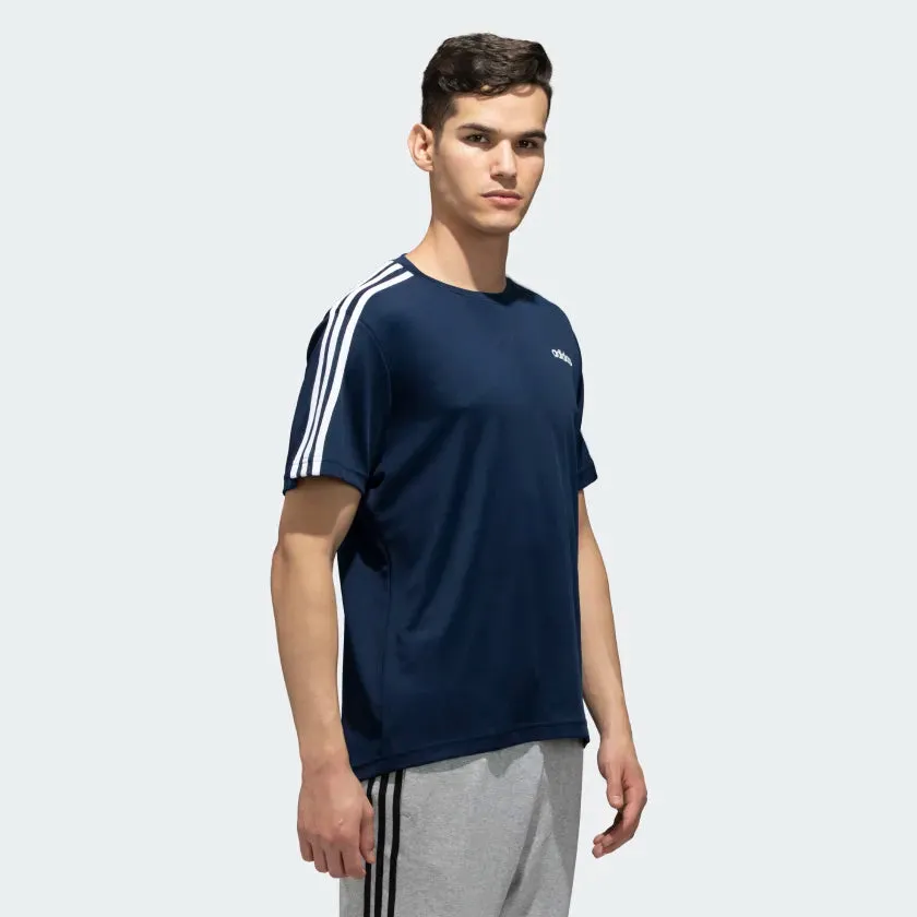 Adidas Men Sporty Round Neck 3-Stripes Training Tee