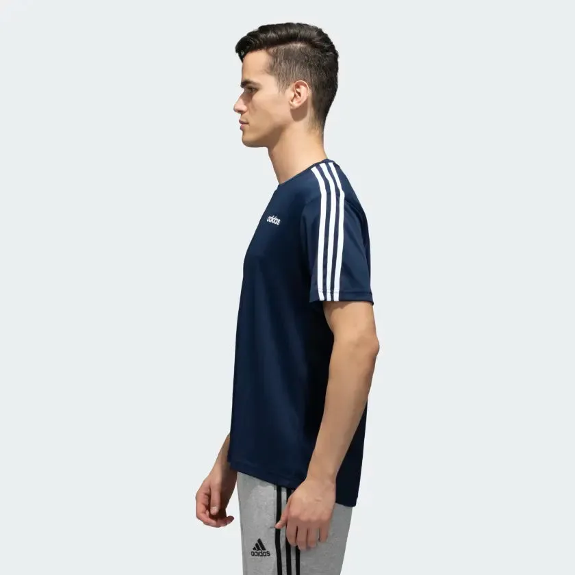 Adidas Men Sporty Round Neck 3-Stripes Training Tee