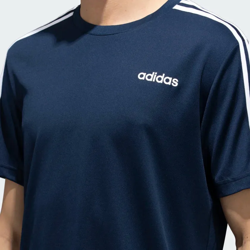 Adidas Men Sporty Round Neck 3-Stripes Training Tee