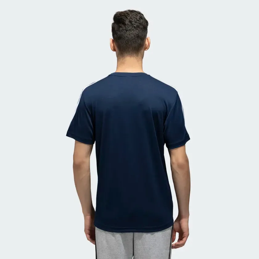 Adidas Men Sporty Round Neck 3-Stripes Training Tee