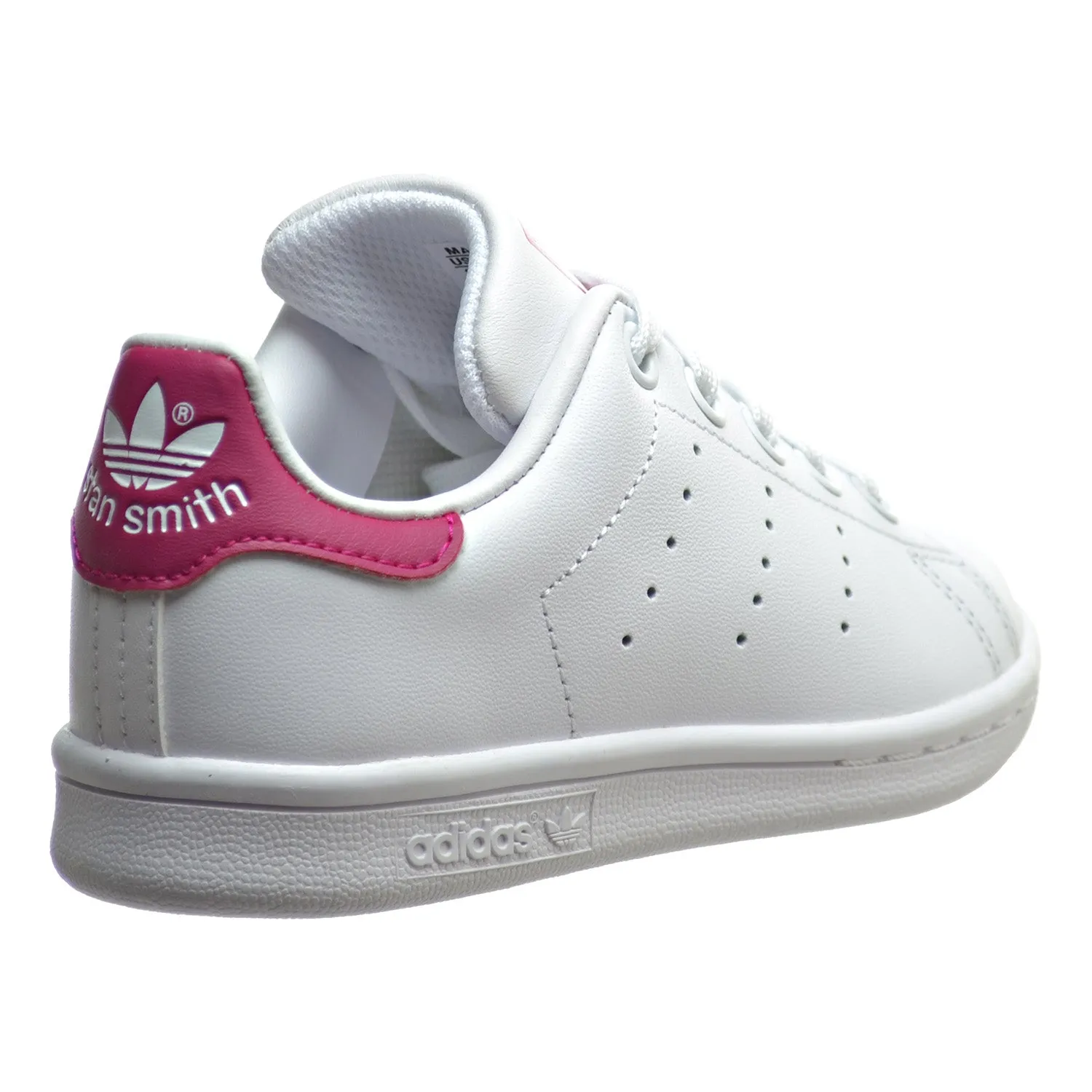 Adidas Stan Smith C Little Kid's Shoes White/White/Bold Pink