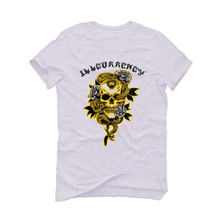 Air Jordan 1 High OG “Yellow Ochre” | illcurrency White T-Shirt (Skeleton Rose)