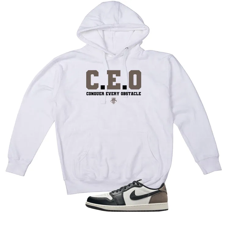 Air Jordan 1 Low OG Mocha White T-Shirt (CEO)| illcurrency