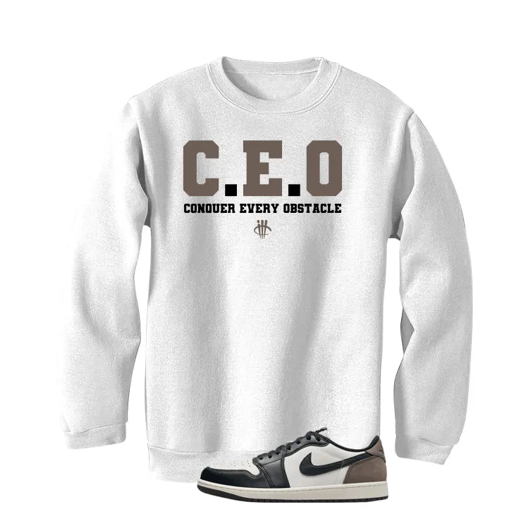 Air Jordan 1 Low OG Mocha White T-Shirt (CEO)| illcurrency