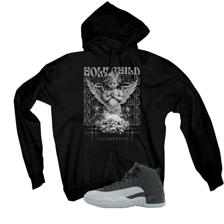 Air Jordan 12 Black/Wolf Grey Black T-Shirt (Holy Child)| illcurrency