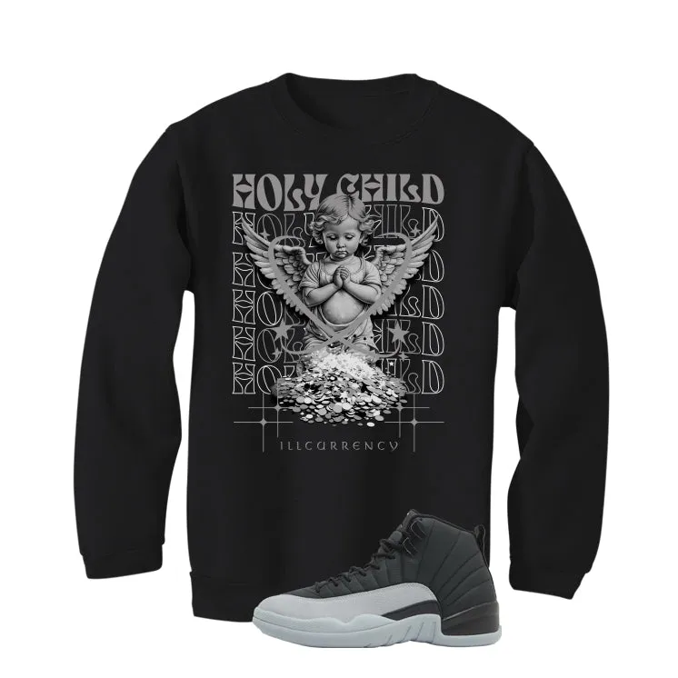 Air Jordan 12 Black/Wolf Grey Black T-Shirt (Holy Child)| illcurrency