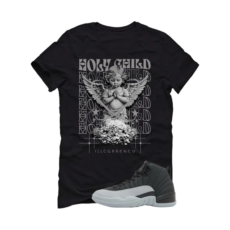 Air Jordan 12 Black/Wolf Grey Black T-Shirt (Holy Child)| illcurrency