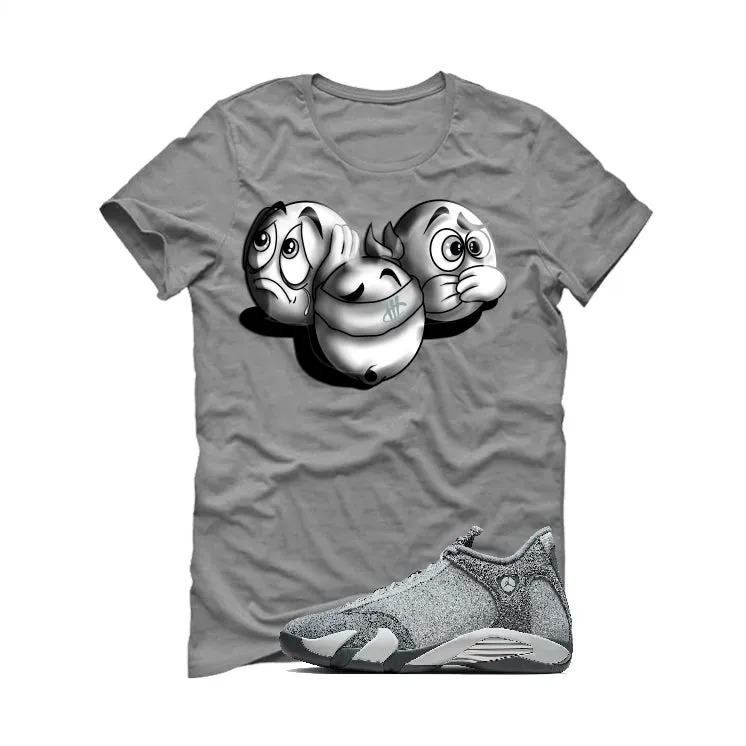 Air Jordan 14 “Flint Grey” | illcurrency Grey T-Shirt (SEE NO EVIL)