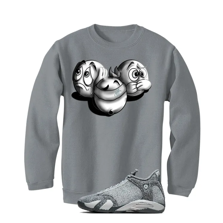 Air Jordan 14 “Flint Grey” | illcurrency Grey T-Shirt (SEE NO EVIL)