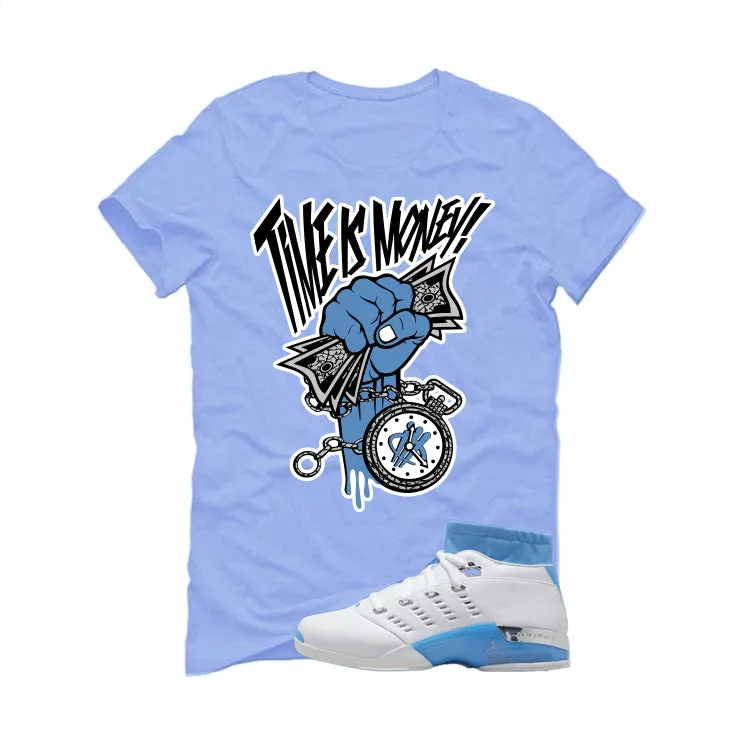 Air Jordan 17 Low University Blue Carolina Blue T-Shirt (Time Is Money)| illcurrency