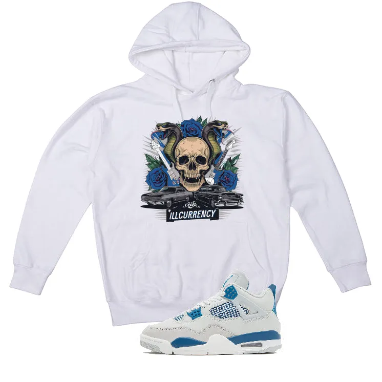 Air Jordan 4 “Military Blue” | illcurrency White T-Shirt (Vintage Illcurrency)