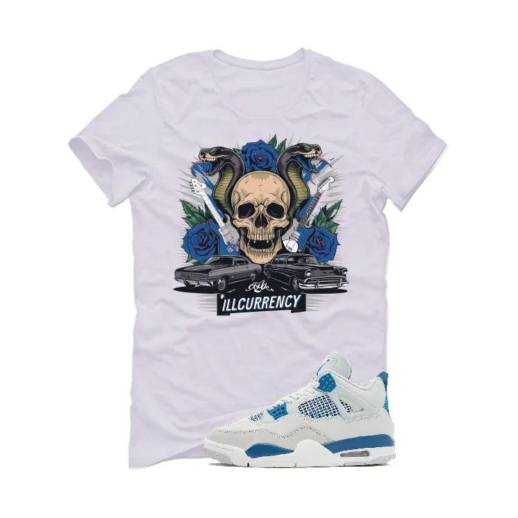 Air Jordan 4 “Military Blue” | illcurrency White T-Shirt (Vintage Illcurrency)