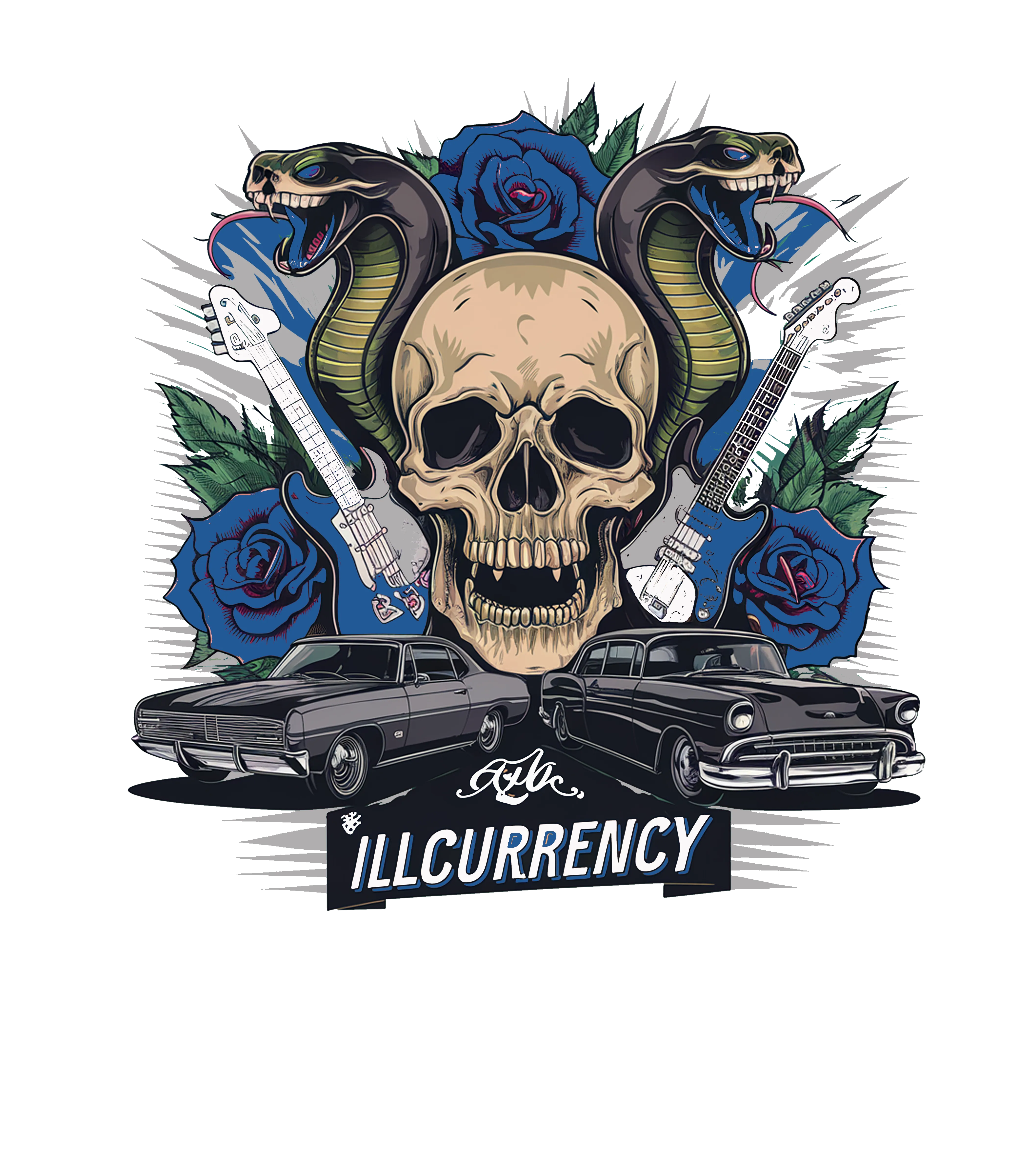 Air Jordan 4 “Military Blue” | illcurrency White T-Shirt (Vintage Illcurrency)