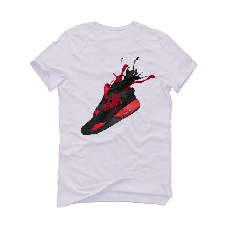 Air Jordan 4 “Red Thunder” White T-Shirt (RED THUNDER SPLASH)