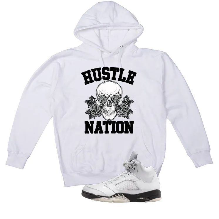 Air Jordan 5 White Black White T-Shirt (Hustle Nation)| illcurrency