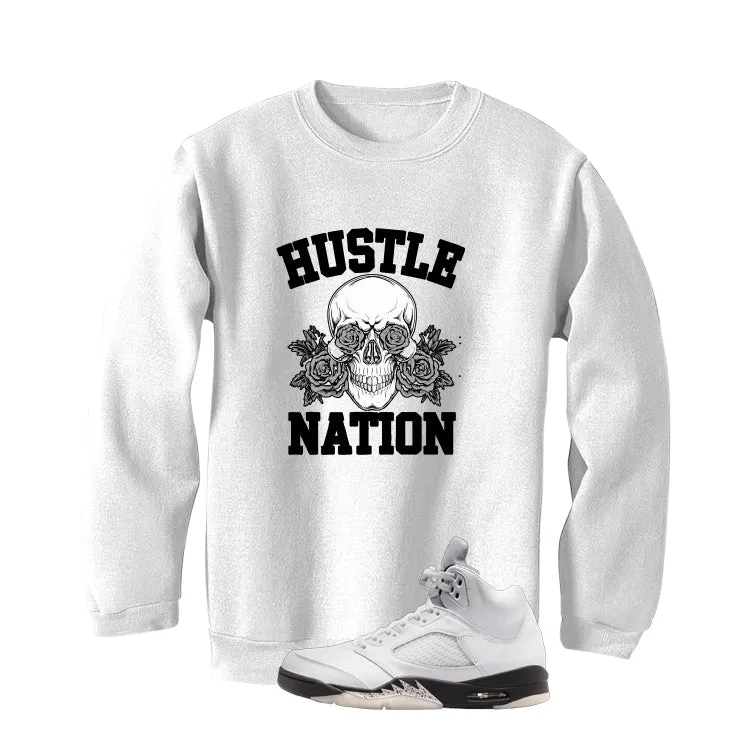 Air Jordan 5 White Black White T-Shirt (Hustle Nation)| illcurrency