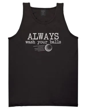 Always Wash Your Balls Funny Golf Mens Tank Top T-Shirt