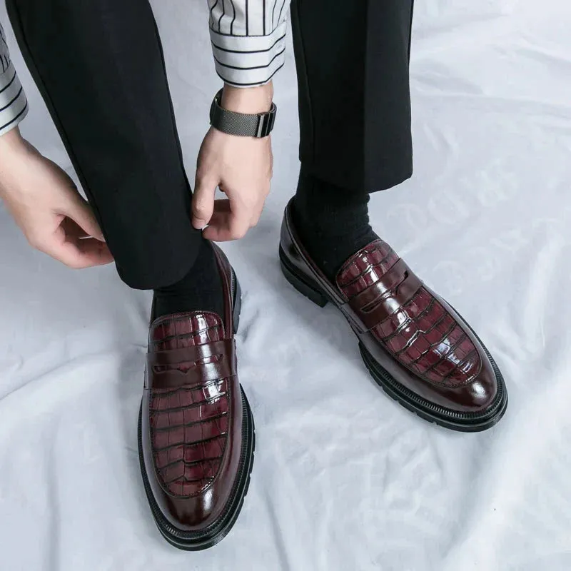 Amozae- Sinwol Croc Patent Sleek Loafers