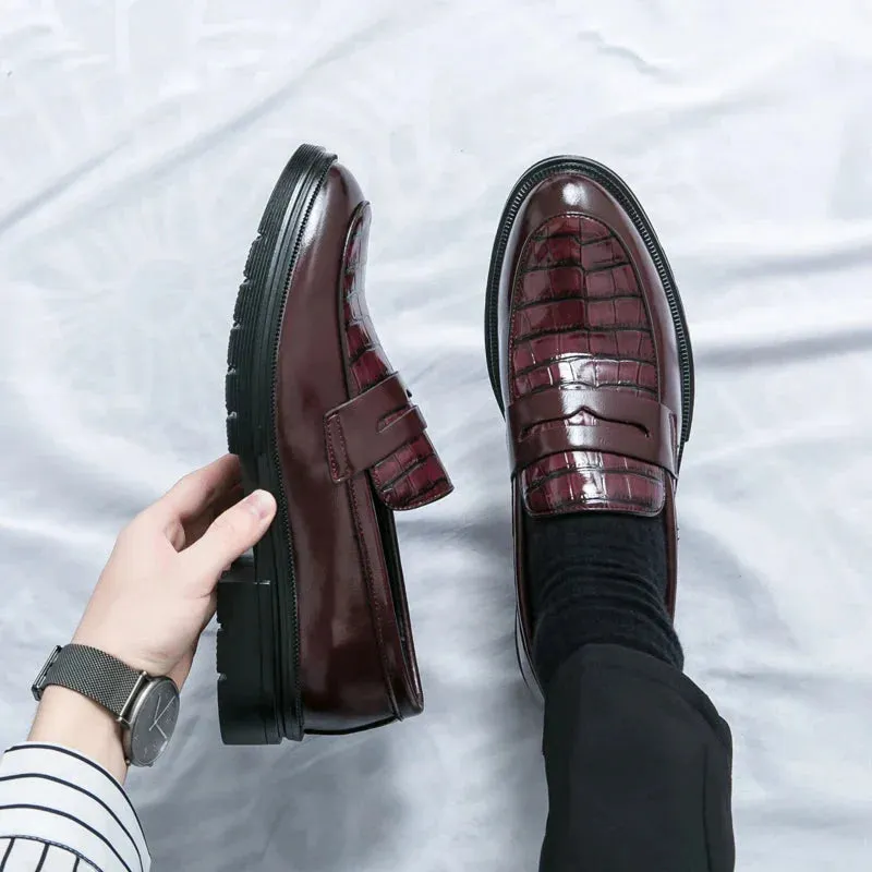 Amozae- Sinwol Croc Patent Sleek Loafers