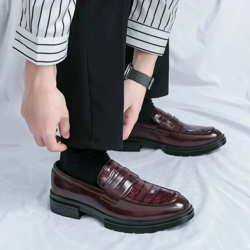 Amozae- Sinwol Croc Patent Sleek Loafers