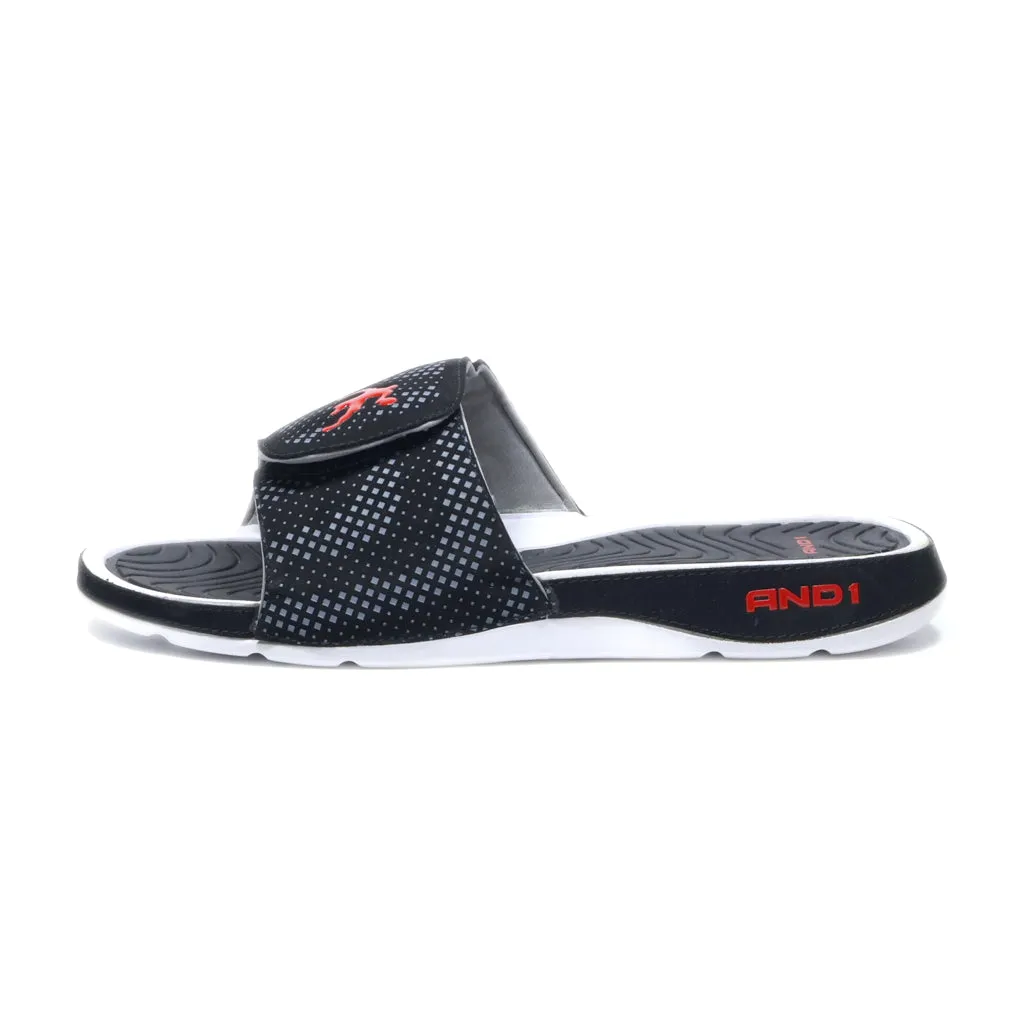 And1 Sliders Fabric Black Colour For Men