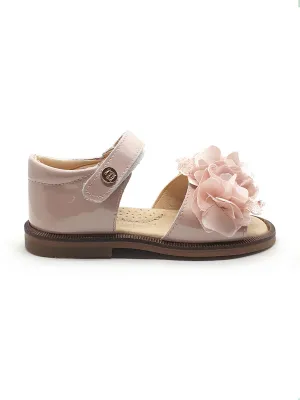 Andanines floral-appliqué leather sandals