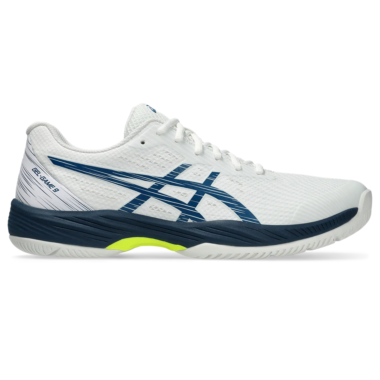 Asics Men's Gel Game 9 Tennis Shoes White Mako Blue