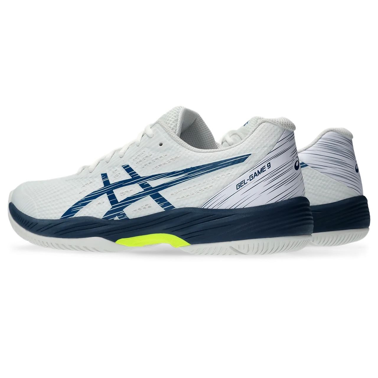 Asics Men's Gel Game 9 Tennis Shoes White Mako Blue