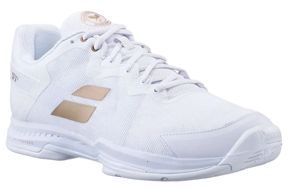 Babolat SFX3 All Court Men's Wimbledon White/Gold Hybrid Tennis Shoe