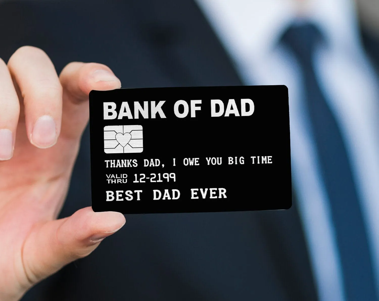 Bank of Dad Engraved Wallet Insert Fathers Day Gift Deployment Man Wallet Card Best Dad Ever Personalize Father of the Bride Gift Daughter