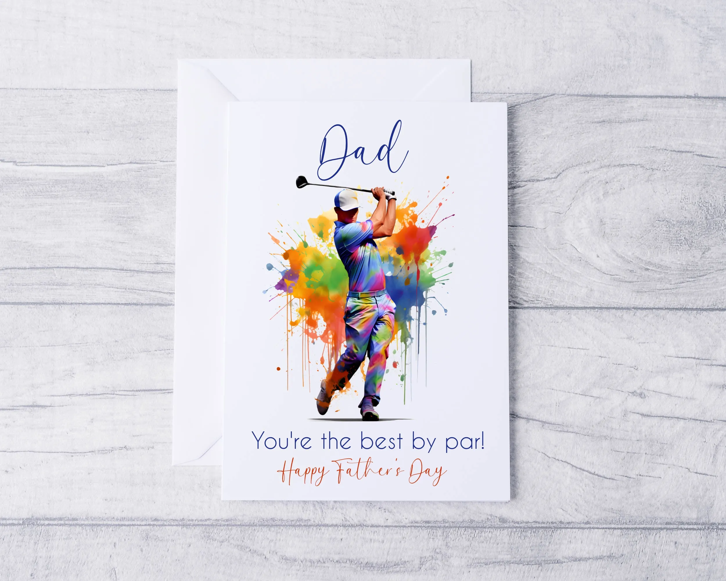 Best Dad By Par Greeting Card