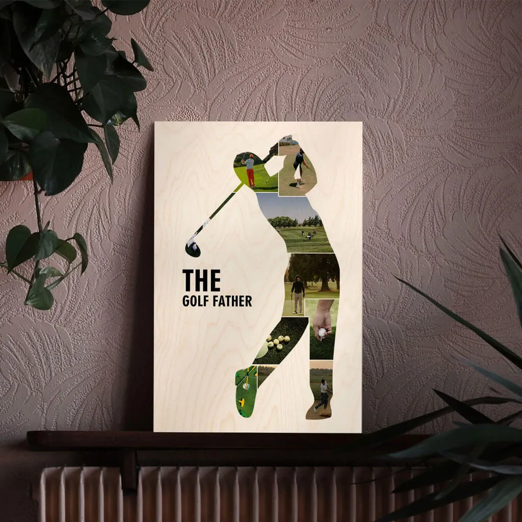 Best Golf Father Wooden Wall Art